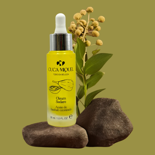 Aceite de baobab, girasol ozonizado y almendras dulces: ingredientes naturales del tratamiento Oleum Sedare.