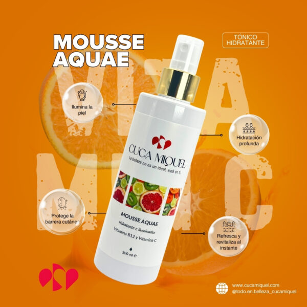 MOUSSE AQUAE - Tónico Hidratante e Iliminador - Imagen 2